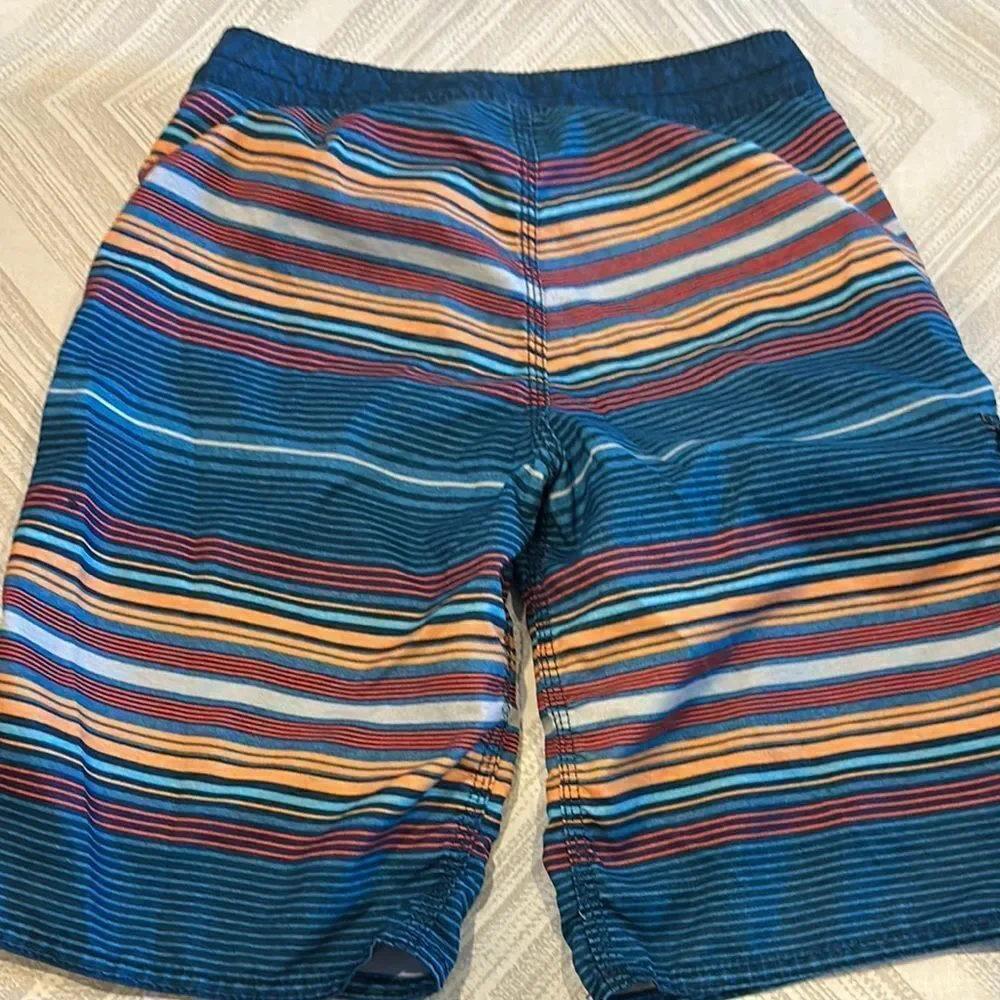 Billabong Boys Vibrant Striped Swim Board Shorts - Size 26